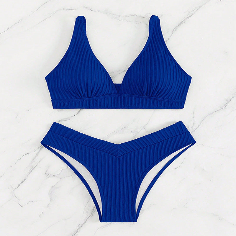 Dame Push-Up Bikini-Sæt med fordelagtig High-Waist-snit Skovae