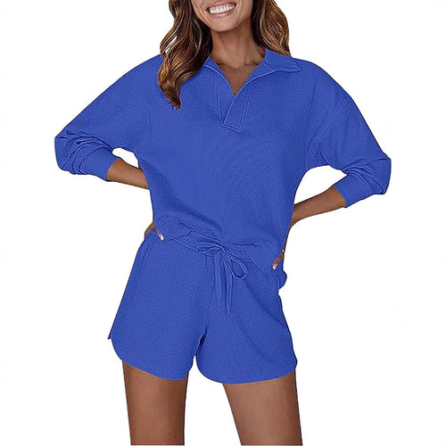 Dame afslappet poloshirt og shorts sæt Stilla