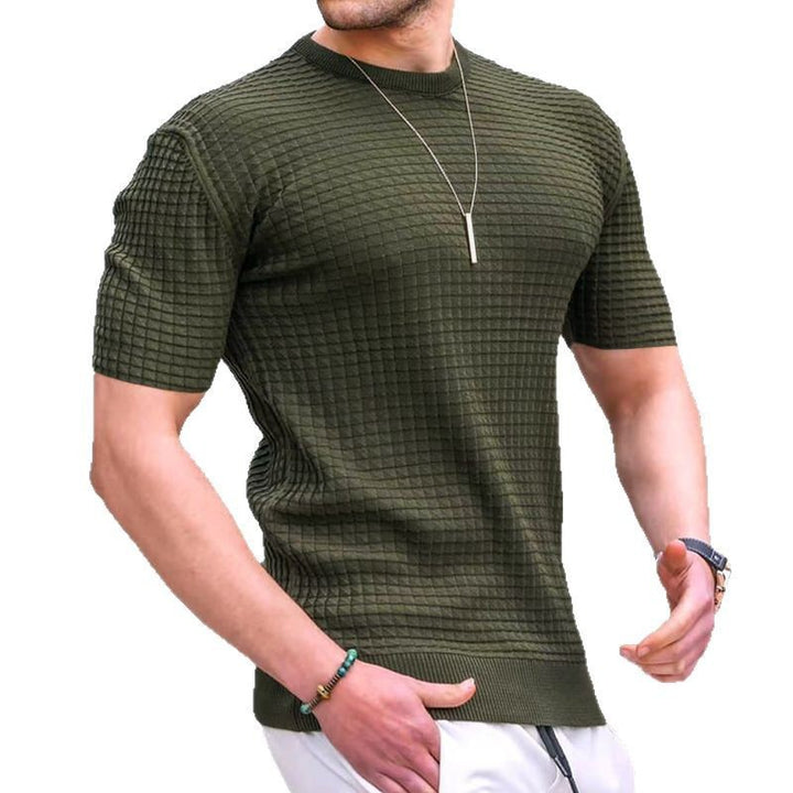 Herrer Sporty Kortærmet T-shirt med struktureret Design Stilla