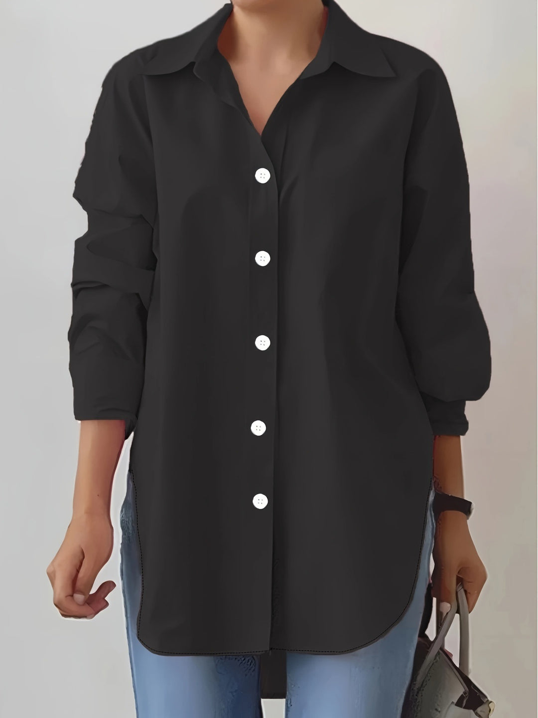 Dame elegant og behagelig langærmet blouse Stilla