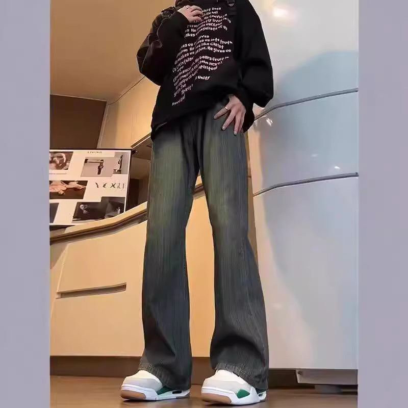 Damer Flared Jeans med unik vask og høj talje Stilla