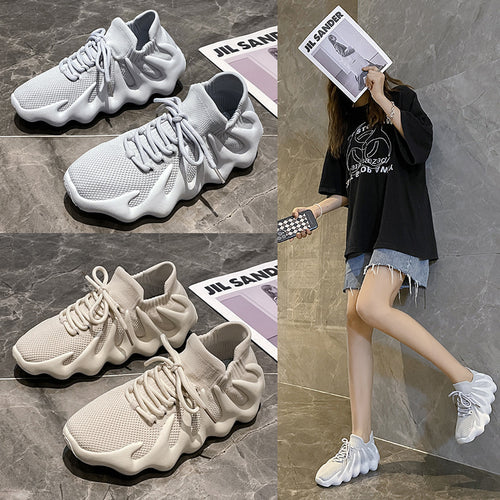 Dame Sporty Sneakers med fleksibelt strik-overmateriale og innovativ dæmpningsteknologi Stilla
