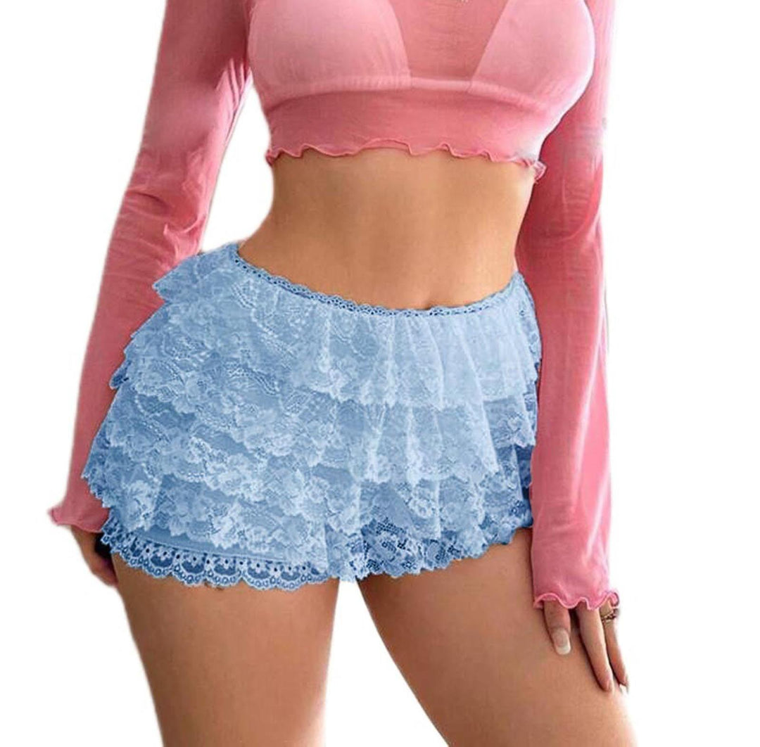 Dame Rynkeshorts med lagdelt spidser Stilla