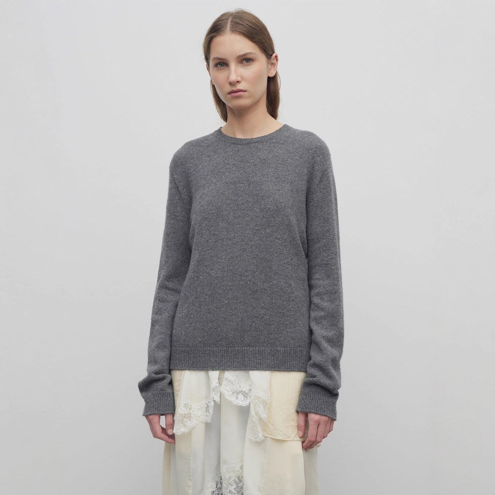 Damer finstrikket sweater lavet af høj kvalitet uld Stilla