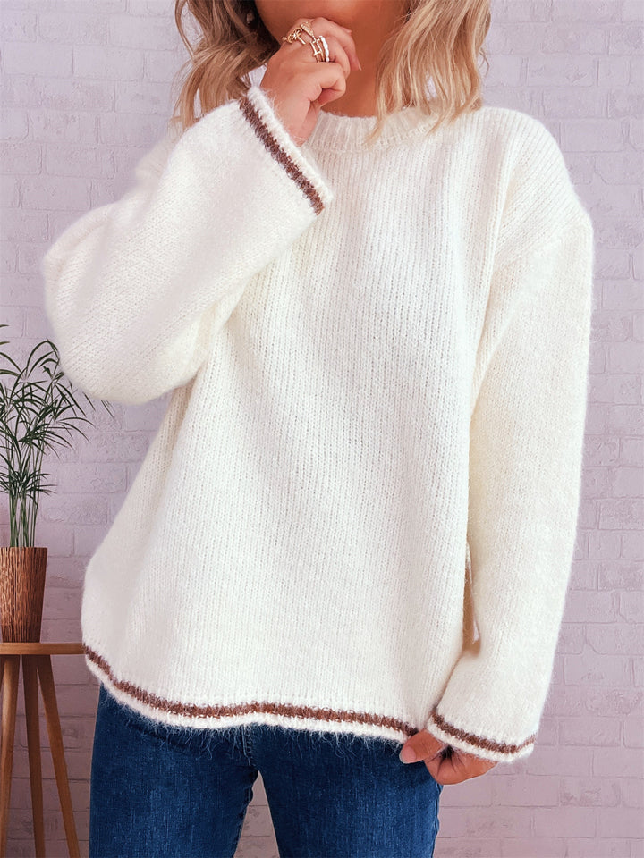 Dames Cozy Knit Sweater med Blødt Materiale og Afslappet Pasform Stilla