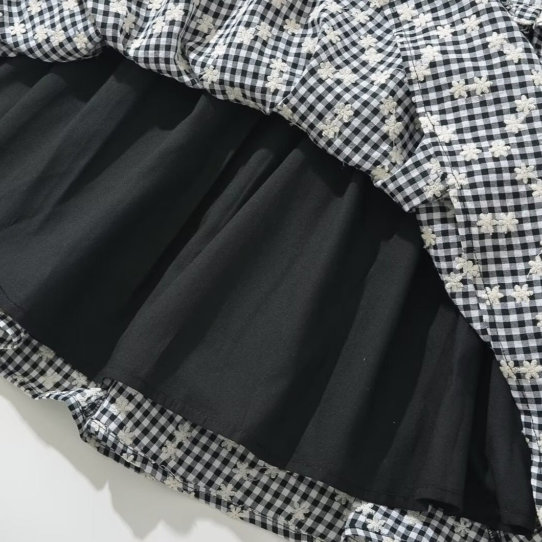 Femme Halter Neck Gingham Kjole Stilla