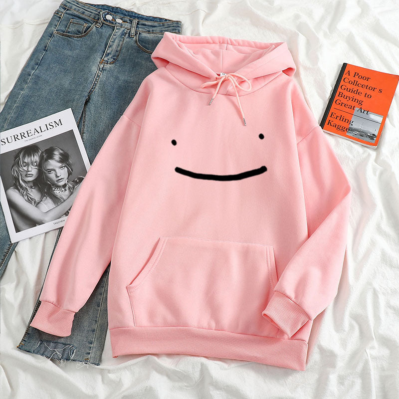 Damer hoodie med casual smiley design Skovae