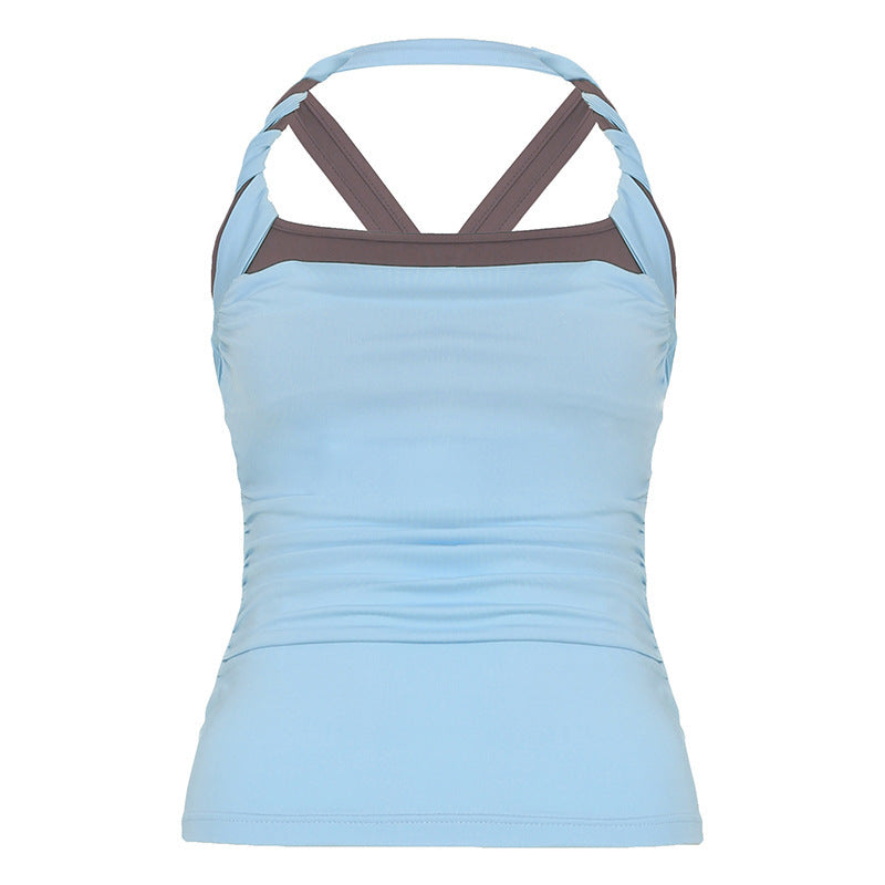 Dame Sporty Tanktop med moderne stropdesign og figurskabende snit Skovae