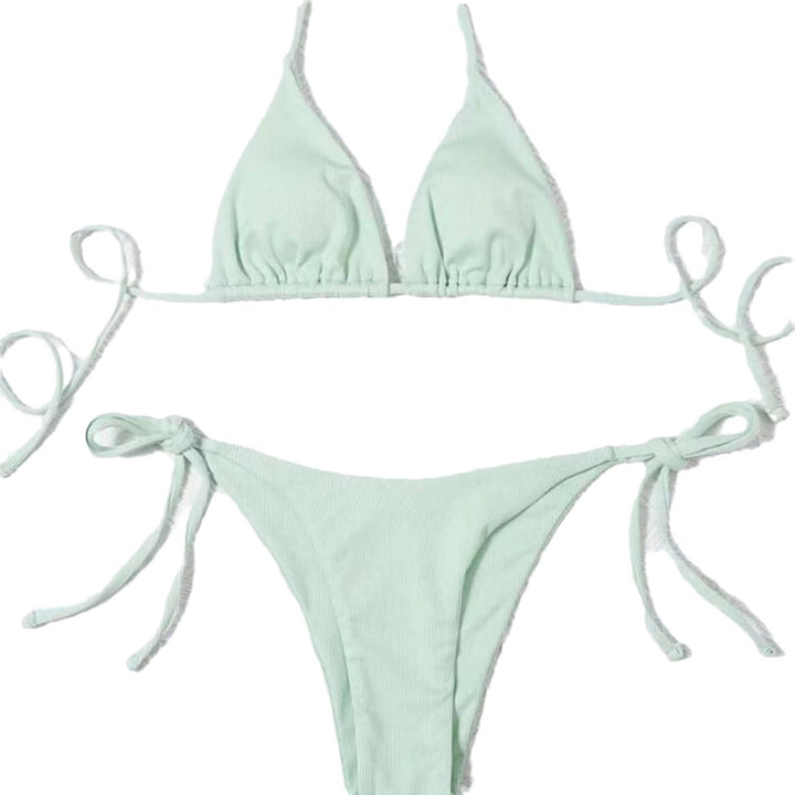 Dame trekant-bikini-sæt med justerbare stropper og fugttransporterende materiale Stilla
