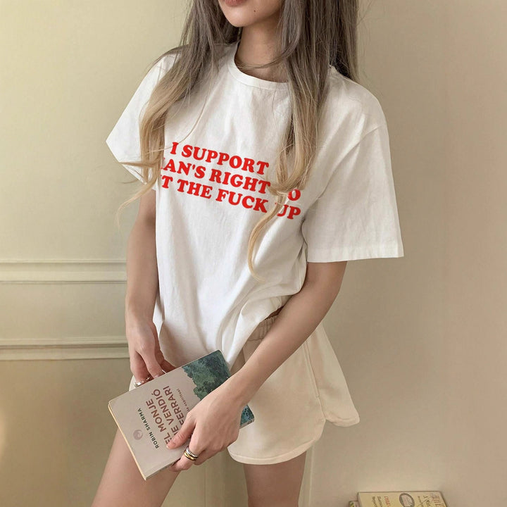 Damer oversized Bachelorette T-shirt med eksklusiv print Skovae