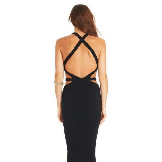 Dame figursyet kjole med cut-out-detaljer Stilla