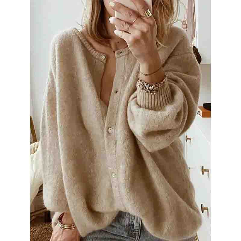 Stilla | Elegant Langærmet Strikcardigan