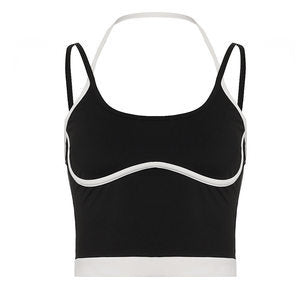 Dame Sporty Crop-Top med justerbare stropper og neutralt design Skovae