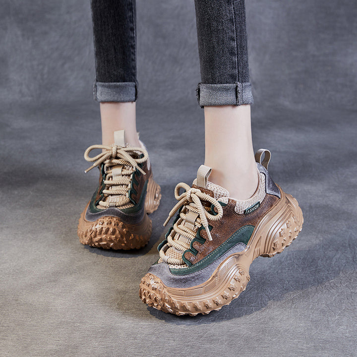 Femme Chunky Fashion-sneaker med forhøjet sål og stilige elementer Stilla