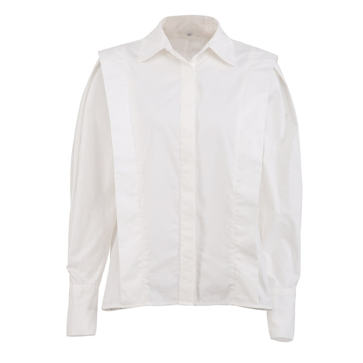 Dame Elegant Bluse med voluminøse ærmer og struktureret design Stilla