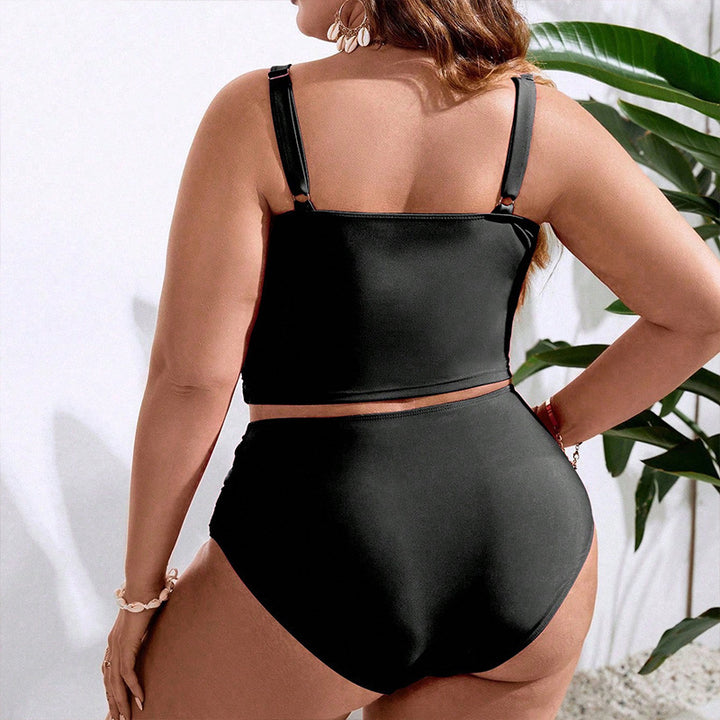 Damer To-delt Bikini-sæt med højtaljede bukser og smart top Skovae