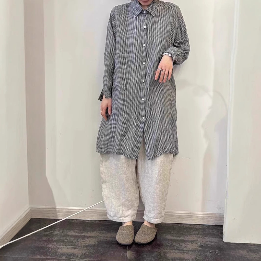 Femme Relaxed Fit Knaplukning Skjorte med unikke mønstre Stilla