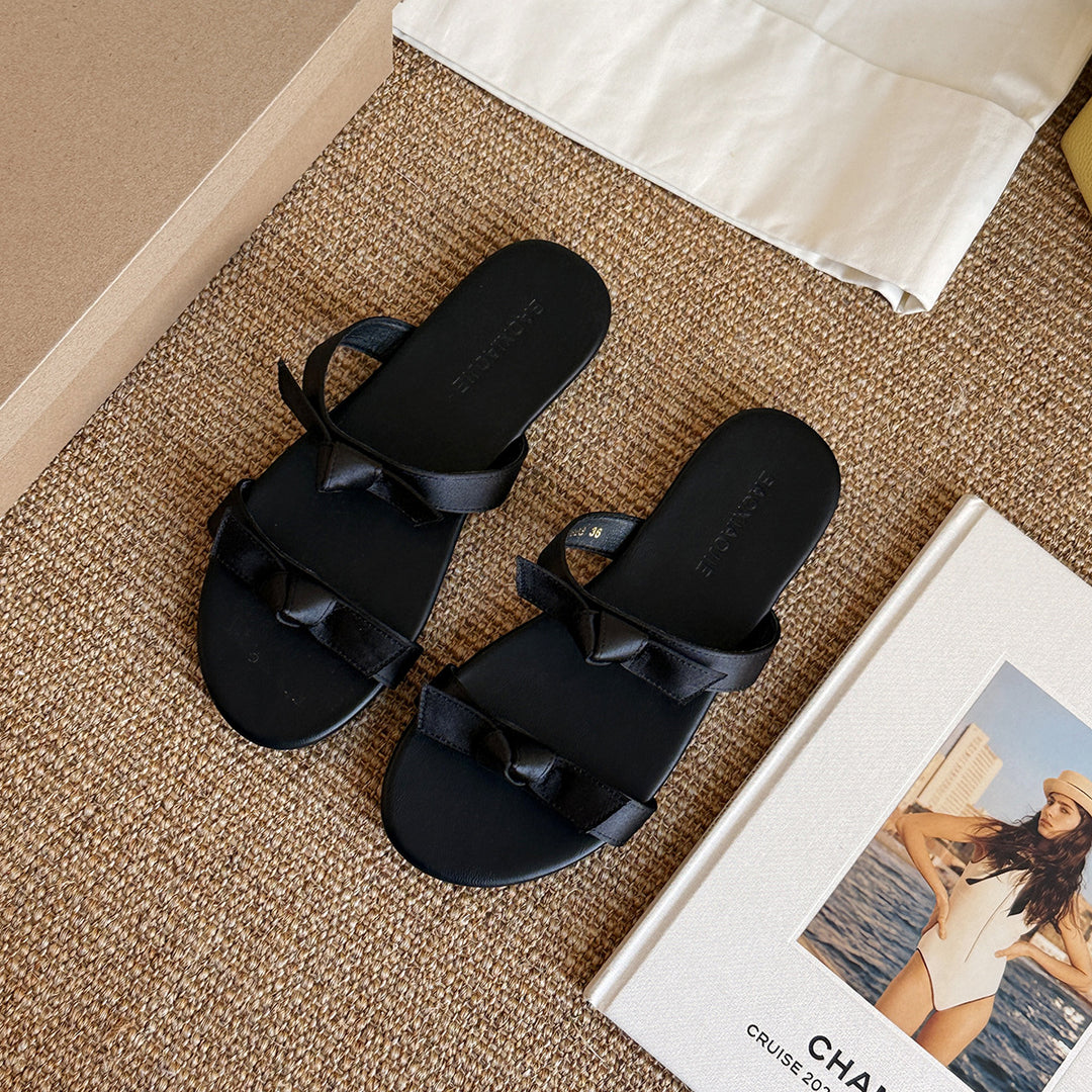 Femme Elegante Knotede Slide Sandaler Stilla