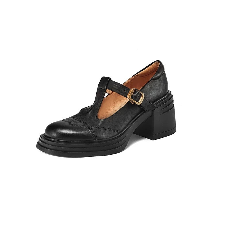 Dame Elegante Pumps med rem og blokhæl Stilla