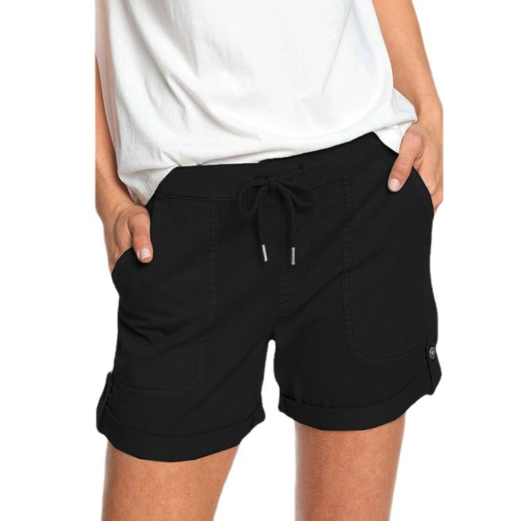 Dame afslappede shorts med justerbar talje og praktiske sidelommer Stilla