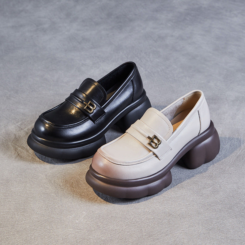 Dame Chunky Platform Sko med elegant spænde-detalje Stilla