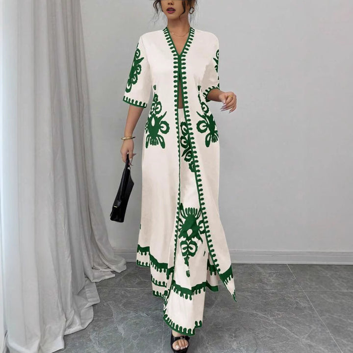 Dame broderet Kaftan-kjole Stilla