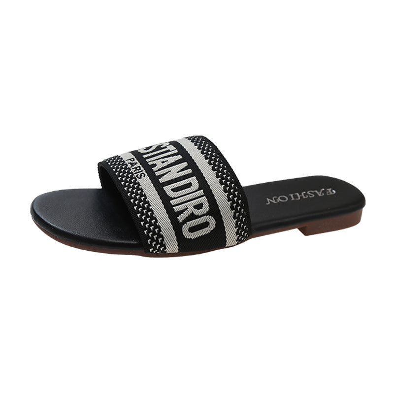 Dame Komfortable Slide-Sandaler med bredt Rem og skridsikker Såler Stilla