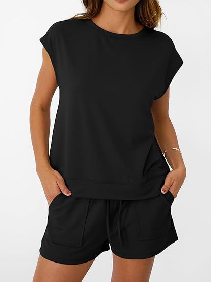 Damer afslappet sportstop og shorts sæt Stilla