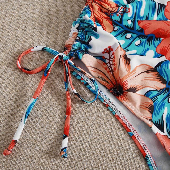 Dame bikiniset med justerbare stropper og legende blomsterdesign Stilla