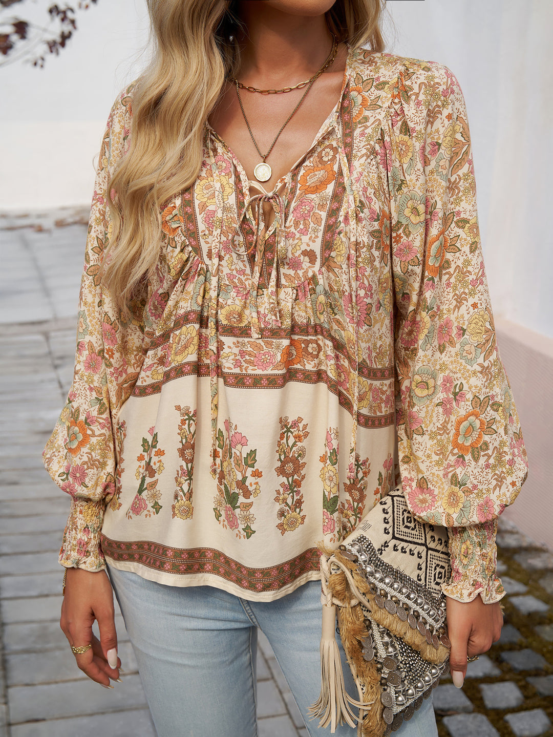 Femme Floral Boho Bluse Stilla