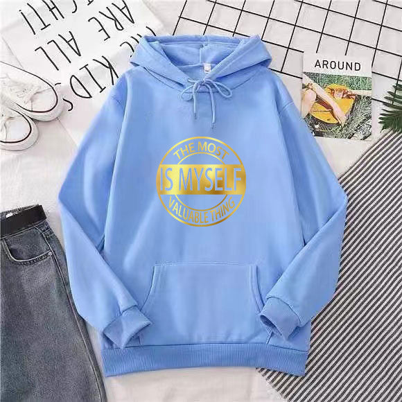 Kvinders hoodie med inspirerende tekst Skovae