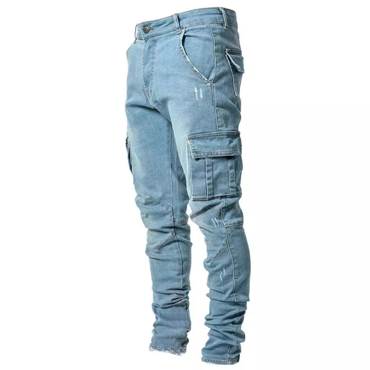 Herrer Cargo-bukser med fashionable lommer og smal pasform Stilla