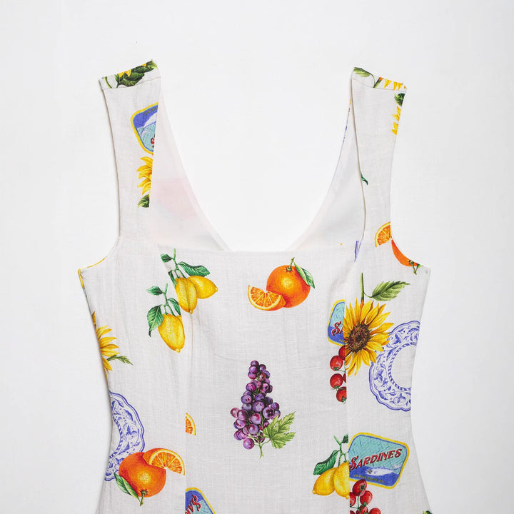 Femme Frugt-tema Mini Kjole Stilla