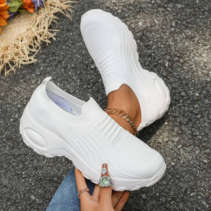 Femme Slip-On Komfort Sneakers med åndbart strikdesign Stilla