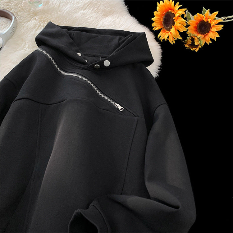 Herrer mode hoodie med innovativ lynlås og afslappet skæring Stilla
