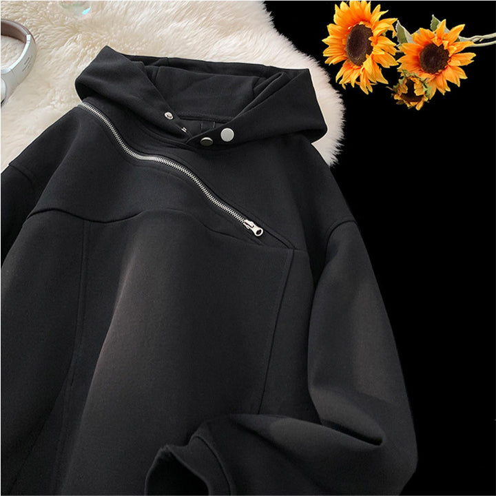 Herrer mode hoodie med innovativ lynlås og afslappet skæring Stilla