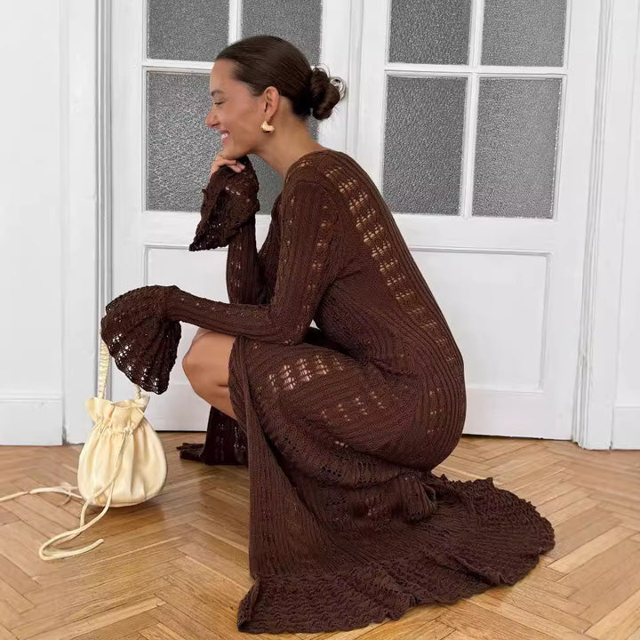 Femme Åben-Strik Duster Cardigan Stilla