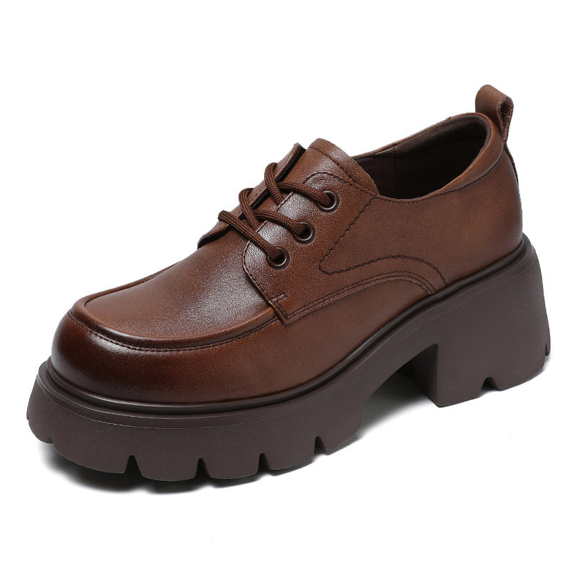 Dame Chunky Heel Snørebånd-Oxfords Stilla