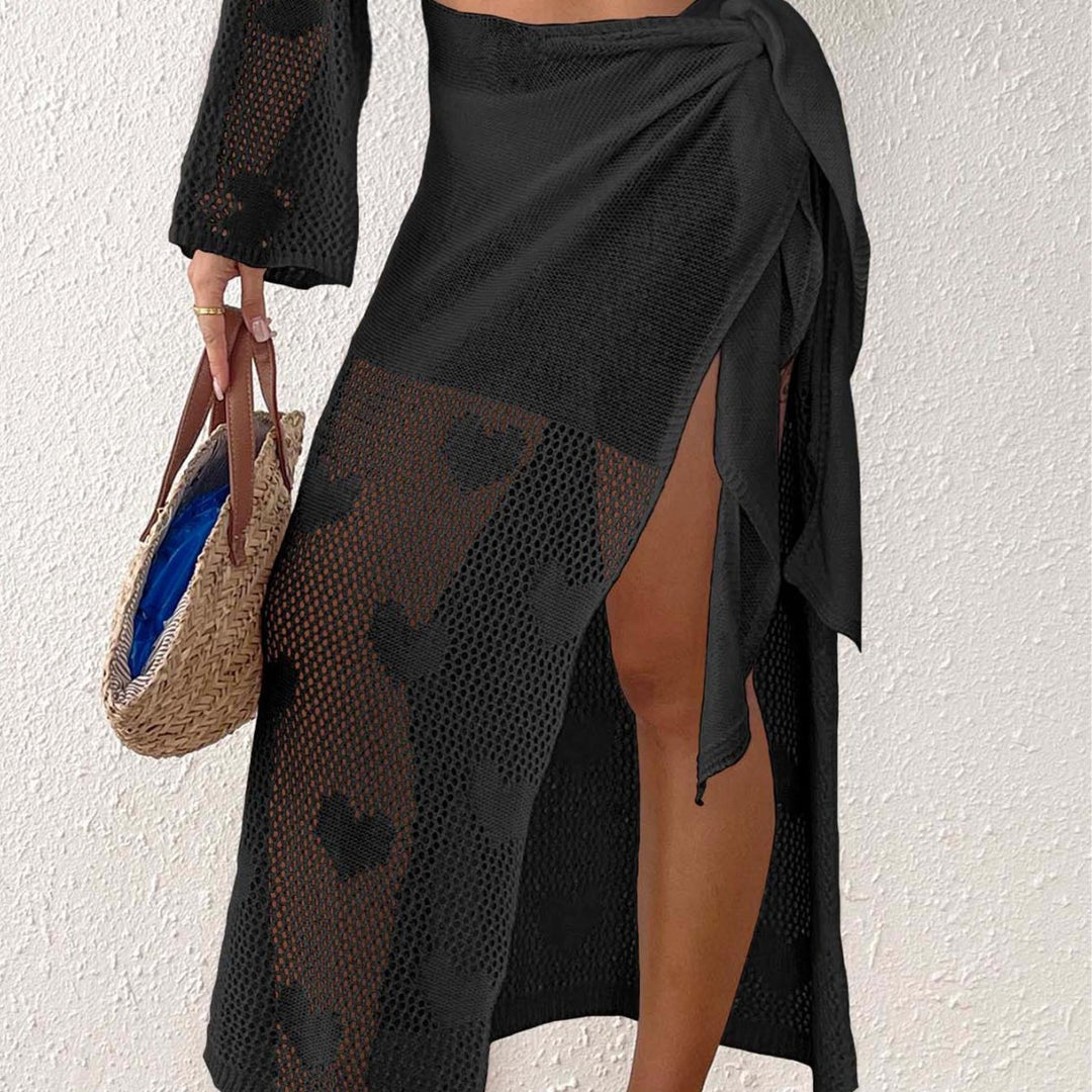 Femme Hæklet Strand Cover-Up Sæt Stilla 1750742744