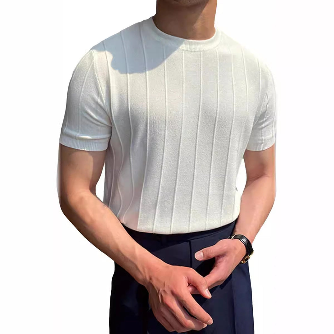 Herre trendy striktrøje med struktureret design Stilla