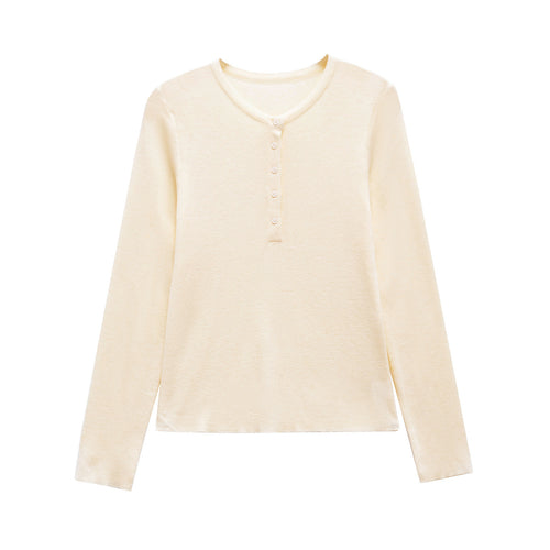 Femme Langærmet Henley Top Stilla
