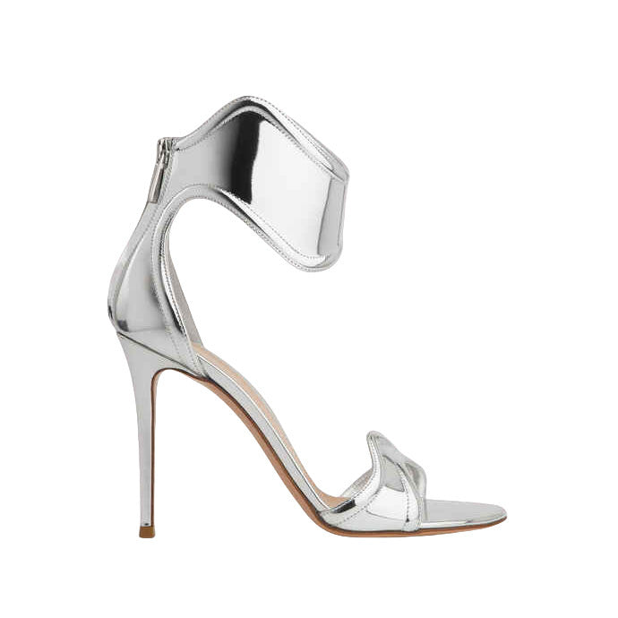 Femme Elegante Metallic Ankelsnor Højhælede Sandaler Stilla