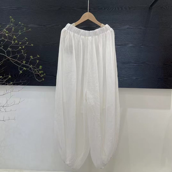 Femme Lettere Slankskårne Culottes med Elastisk Talje Stilla