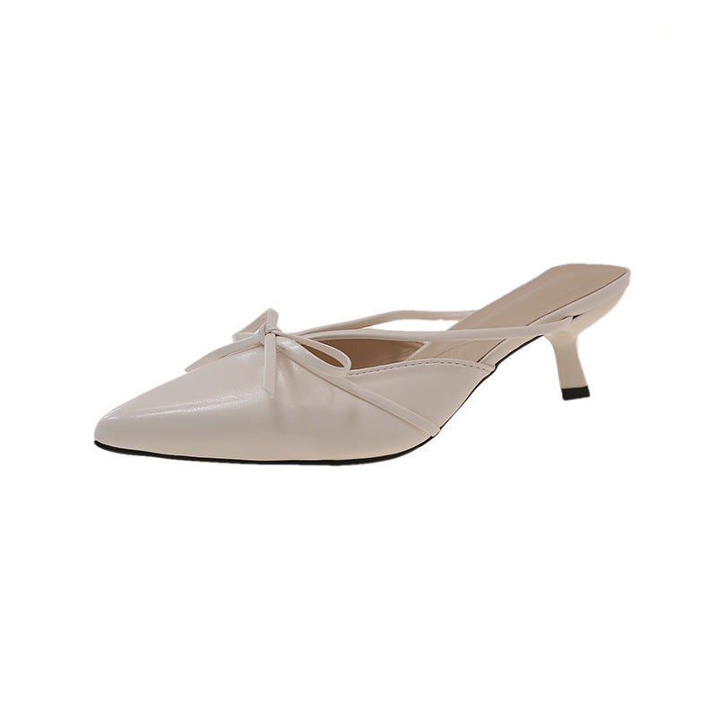 Dame spidse slingback mules med sløjfeaccent Stilla