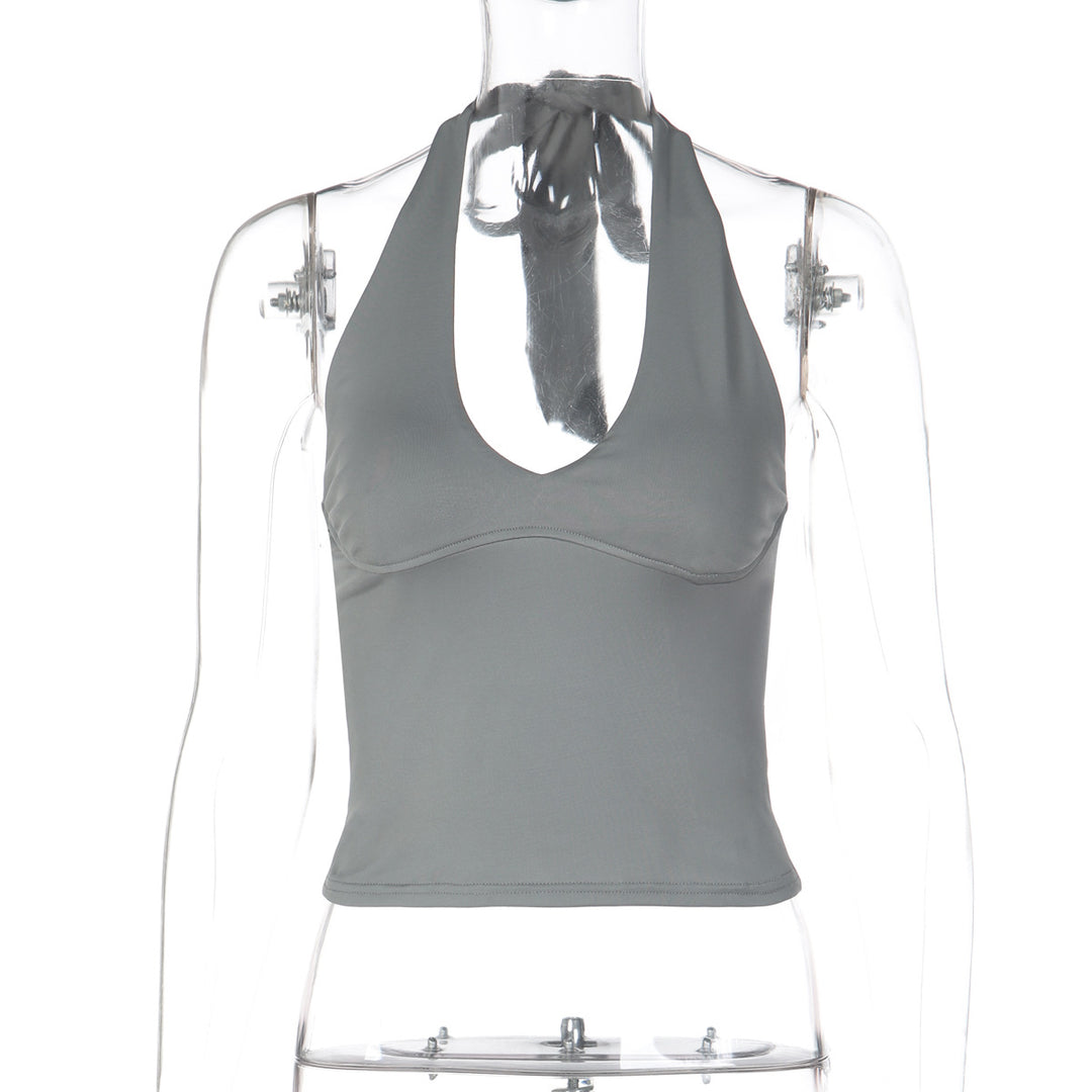Dame Halterneck Crop-Top Skovae