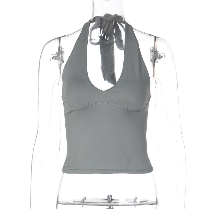 Dame Halterneck Crop-Top Skovae