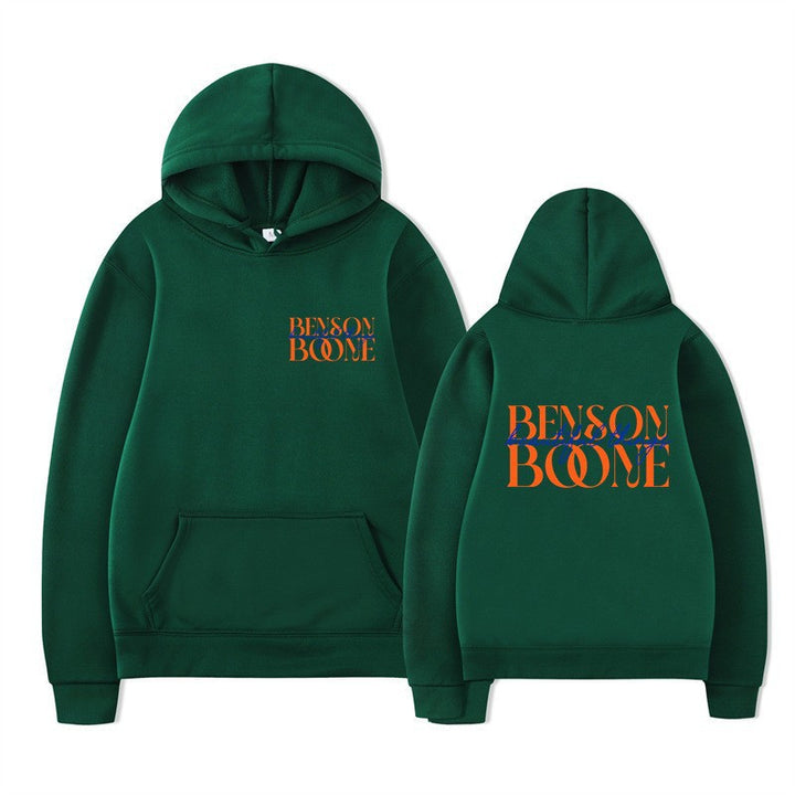 Dame hoodie med kreativt print og blød indvendig Skovae