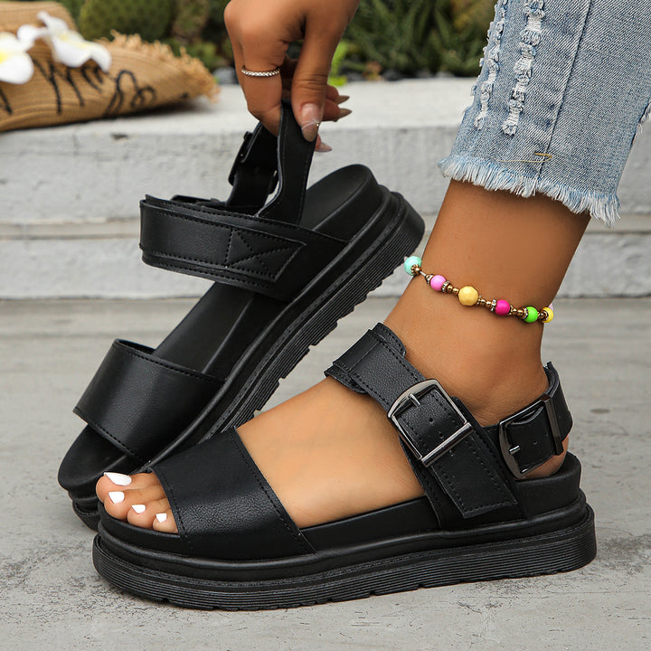 Dame Trendy Komfort-Sandaler med justerbar rem og skridsikker sål Stilla