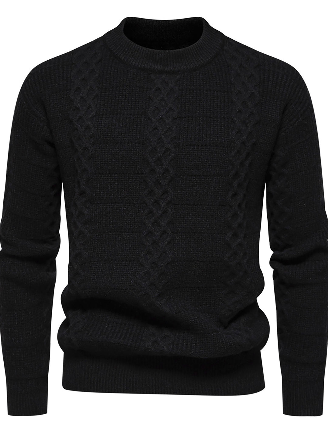 Herre Struktureret Kabelstrik Pullover Sweater Stilla 1749703919