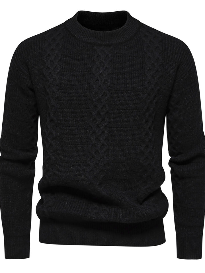 Herre Struktureret Kabelstrik Pullover Sweater Stilla 1749703919